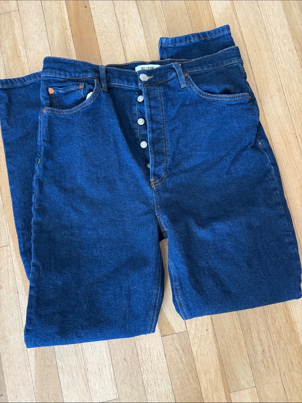 Re/Done Dark Blue Skinny Jeans